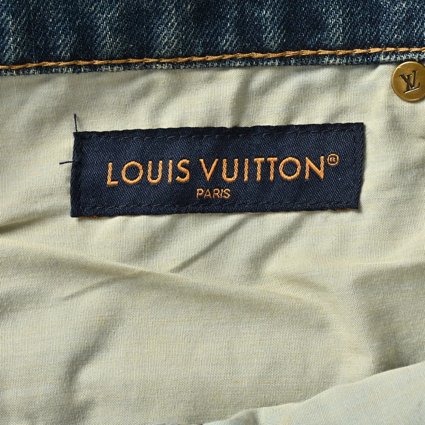 Louis Vuitton/Louis Vuitton back pocket leather jeans